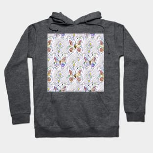 Iridescent Stained Glass Spring Butterfly (MD23SPR018b) Hoodie